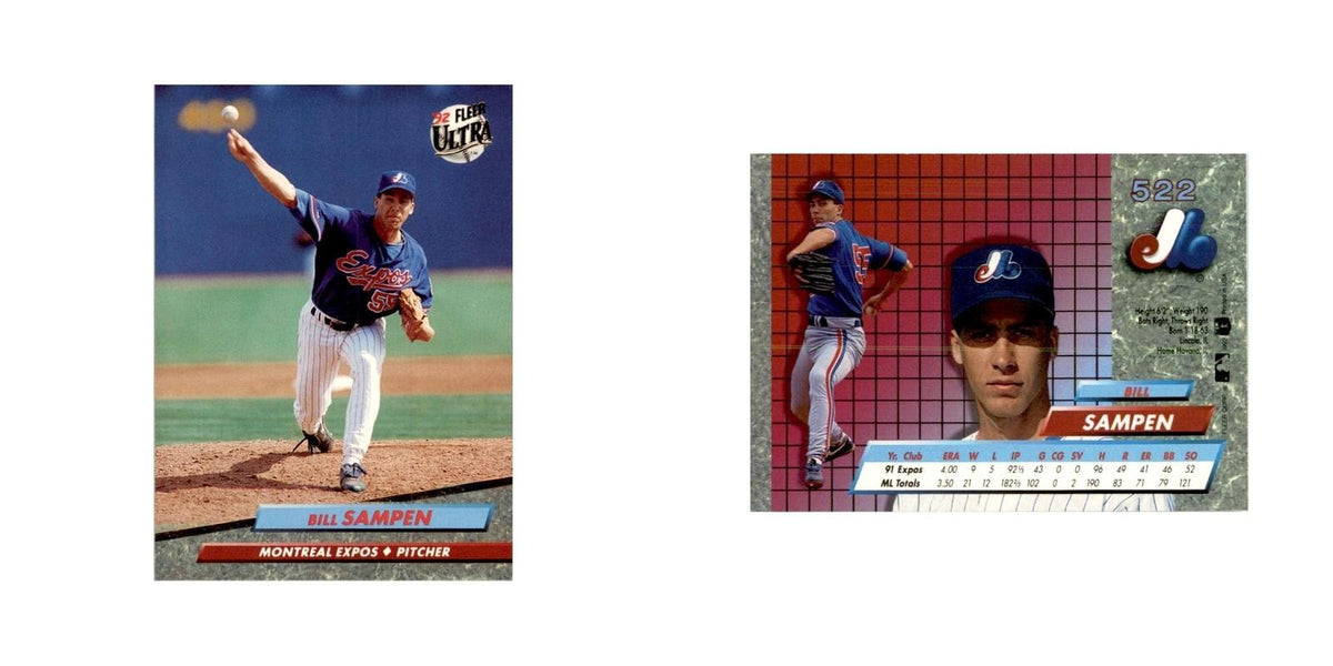 1992 Fleer Ultra Bill Sampen Baseball Cards #522