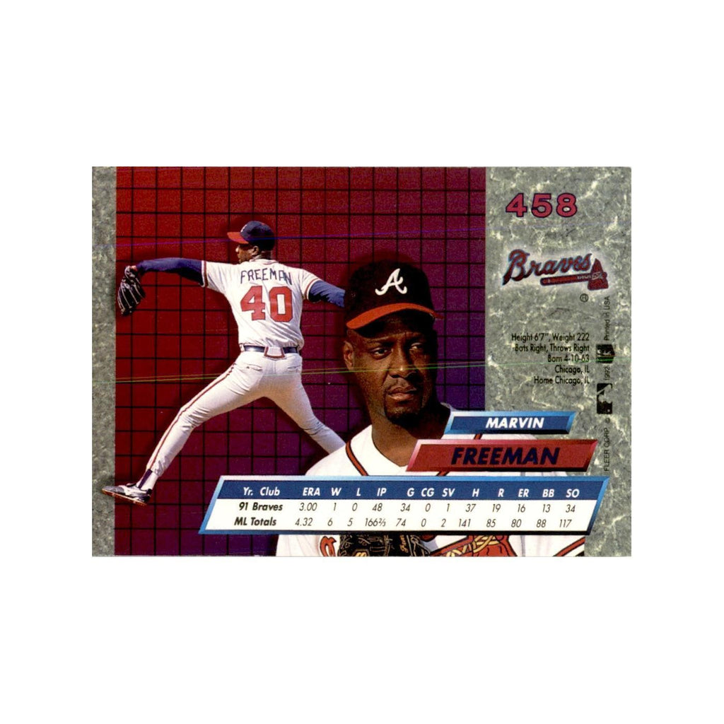 1992 Fleer Ultra Marvin Freeman Baseball Cards #458