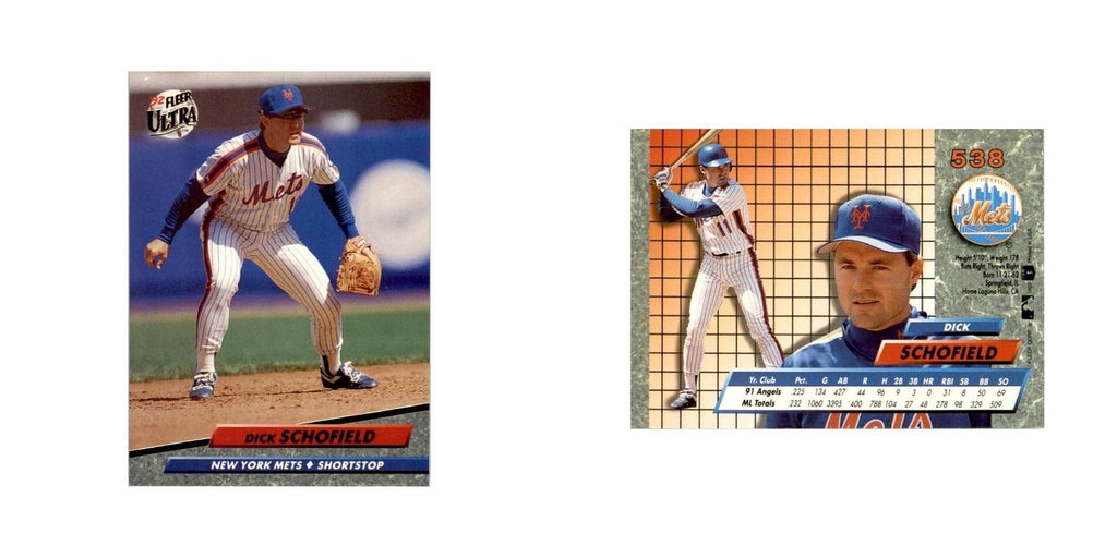 1992 Fleer Ultra Dick Schofield Baseball Cards #538