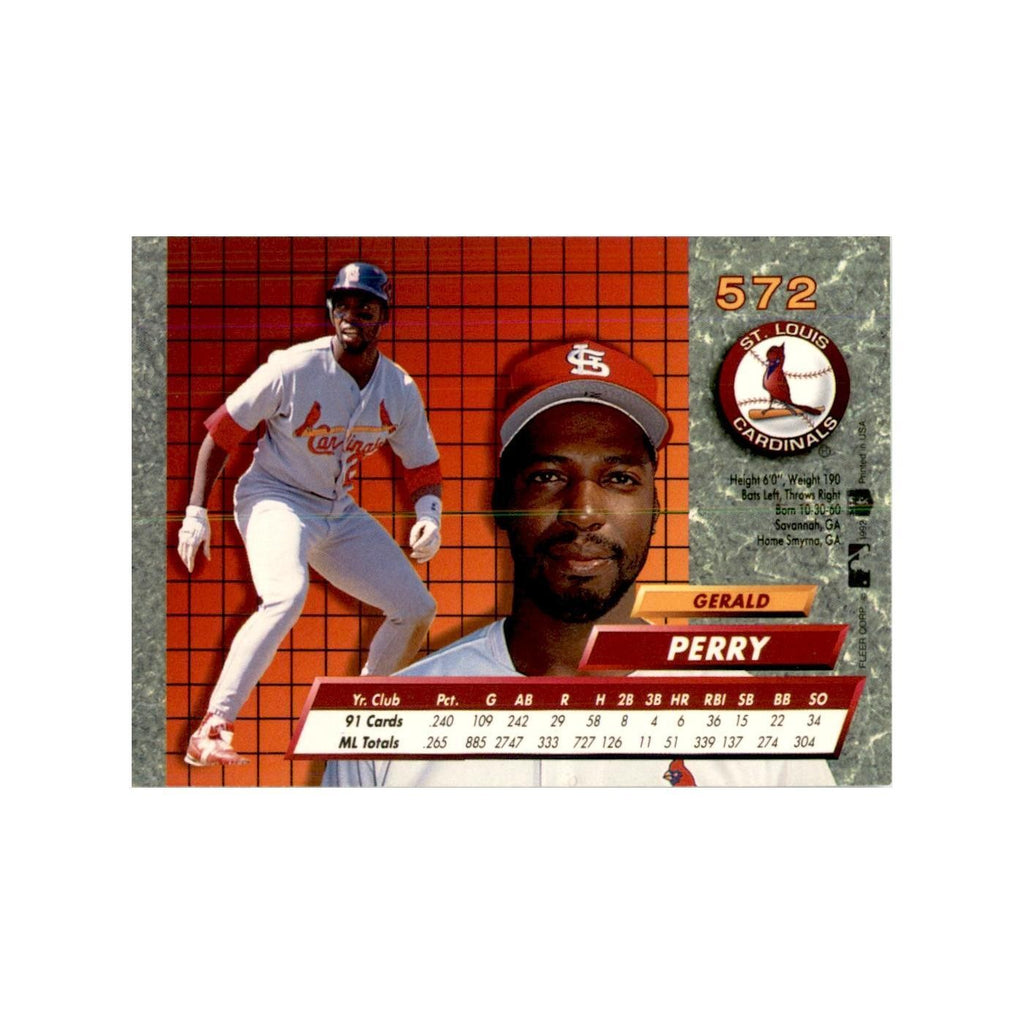 1992 Fleer Ultra Gerald Perry Baseball Cards #572