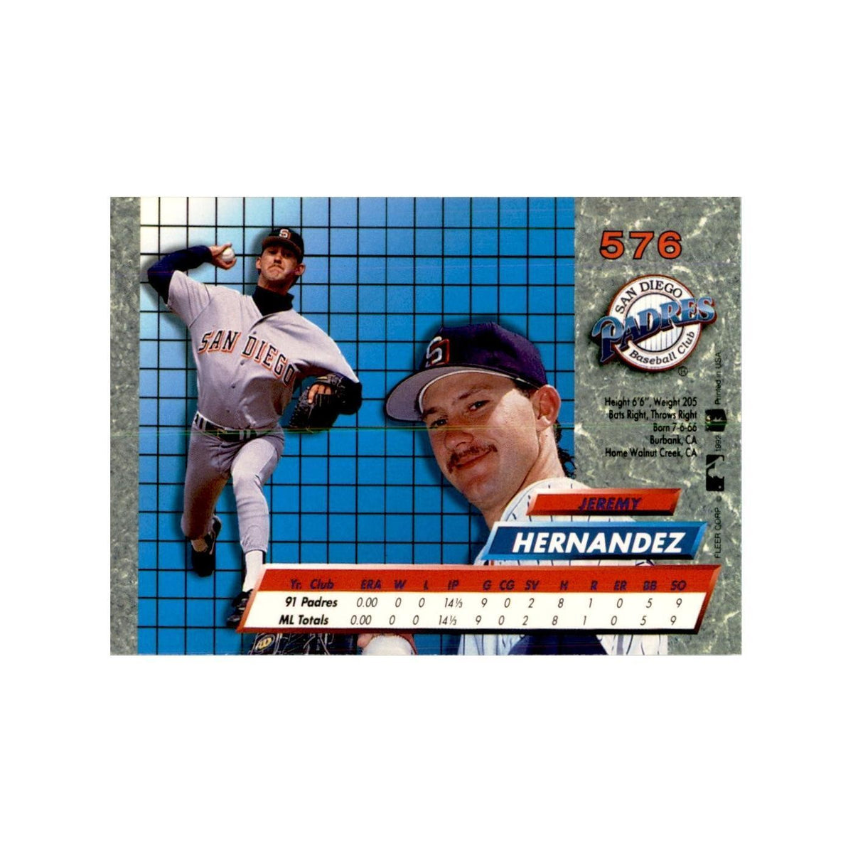 1992 Fleer Ultra Jeremy Hernandez Baseball Cards #576