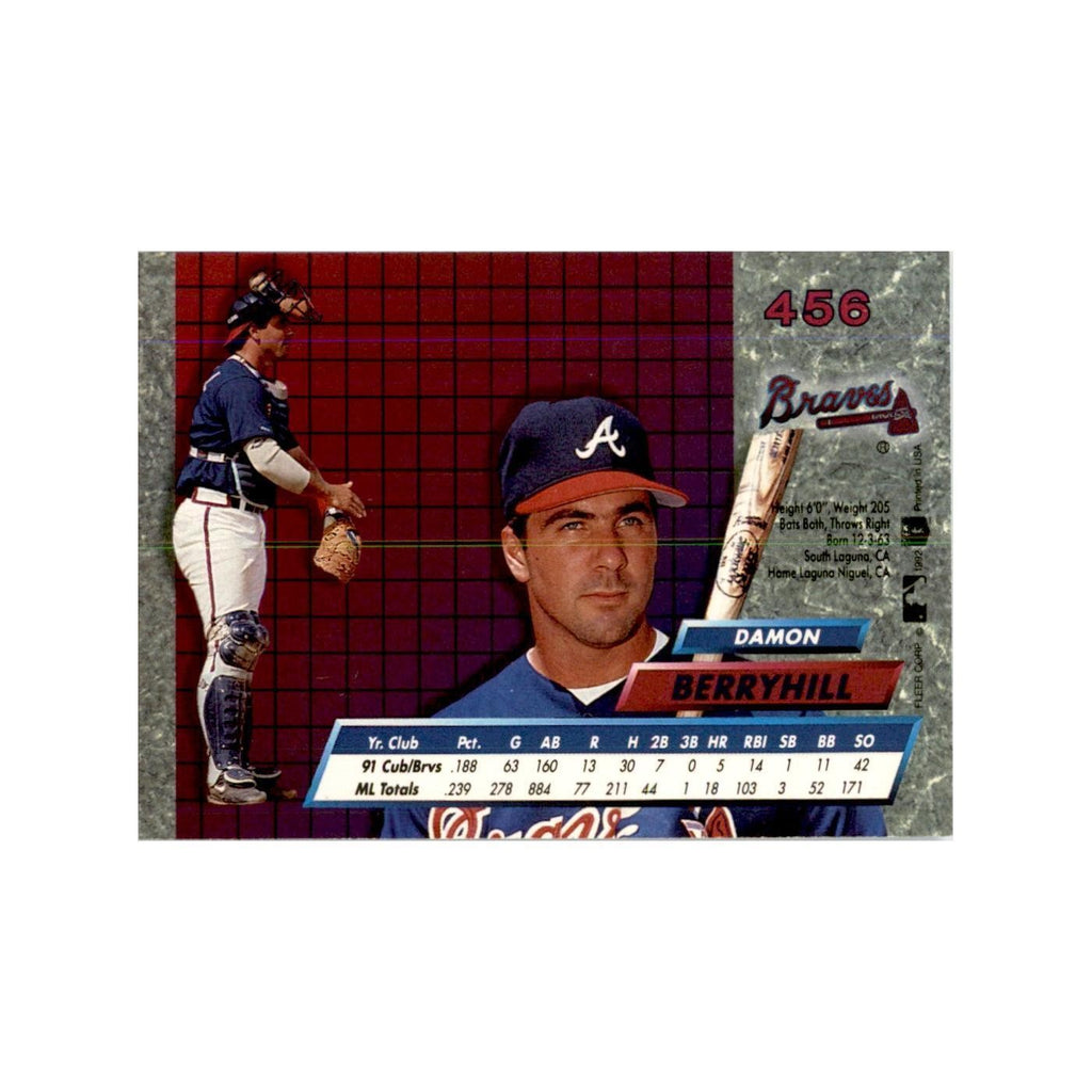 1992 Fleer Ultra Damon Berryhill Baseball Cards #456
