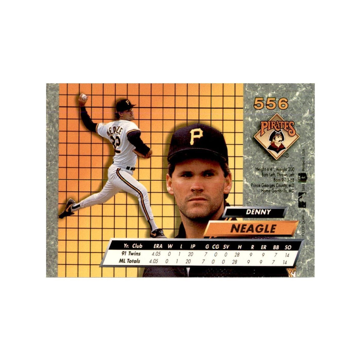 1992 Fleer Ultra Denny Neagle Baseball Cards #556