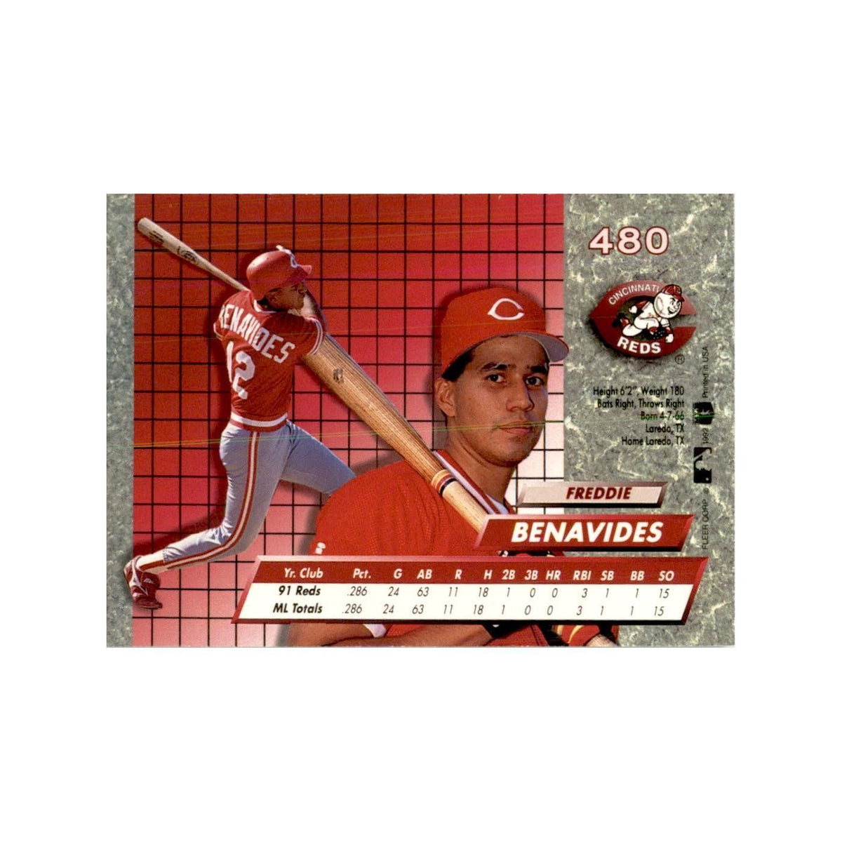 1992 Fleer Ultra Freddie Benavides Baseball Cards #480