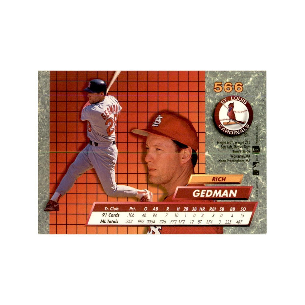 1992 Fleer Ultra Rich Gedman Baseball Cards #566