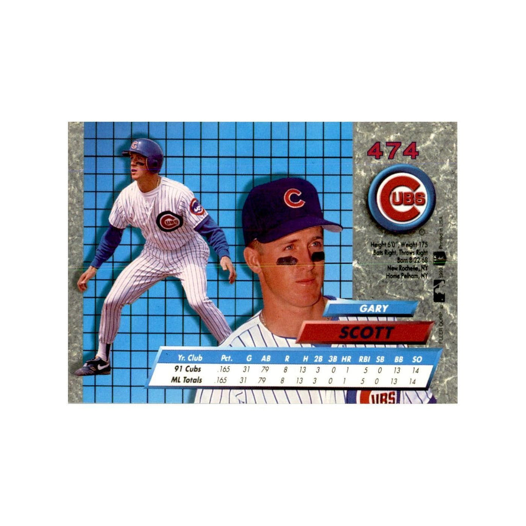 1992 Fleer Ultra Gary Scott Baseball Cards #474