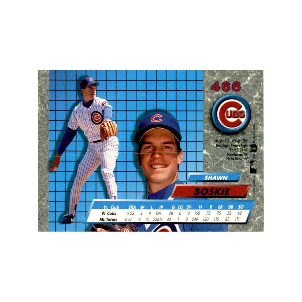1992 Fleer Ultra Shawn Boskie Baseball Cards #466