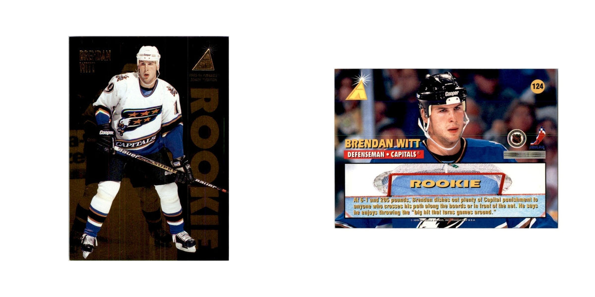 1995 Pinnacle Zenith Edition Brendan Witt RC Hockey Cards #124