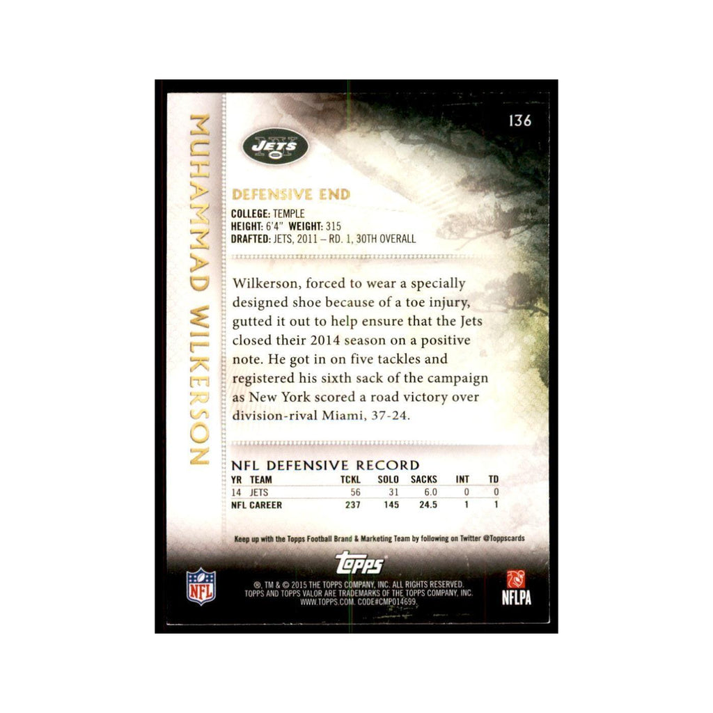 2015 Topps Valor Muhammad Wilkerson Football Cards #136