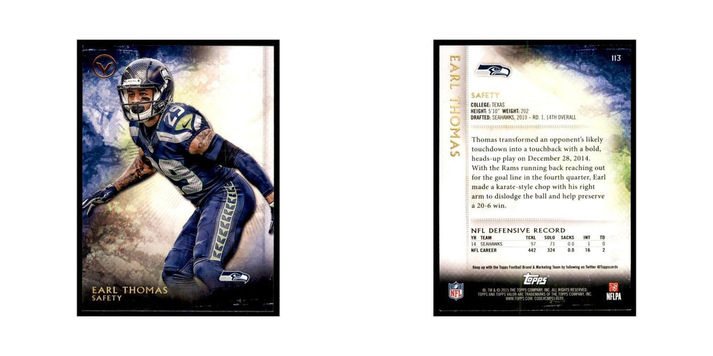 2015 Topps Valor Earl Thomas Football Cards #113