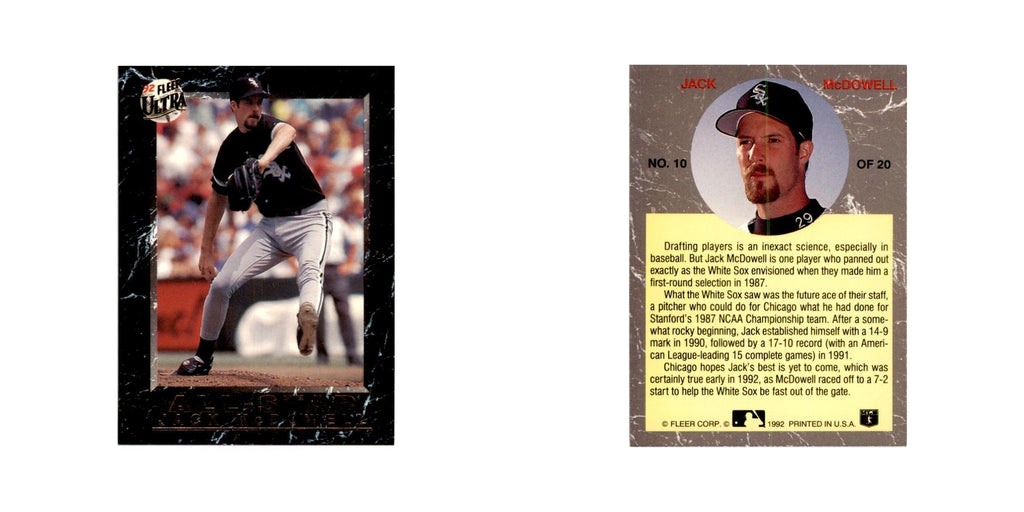 1992 Fleer Ultra Jack McDowell Baseball Cards #10