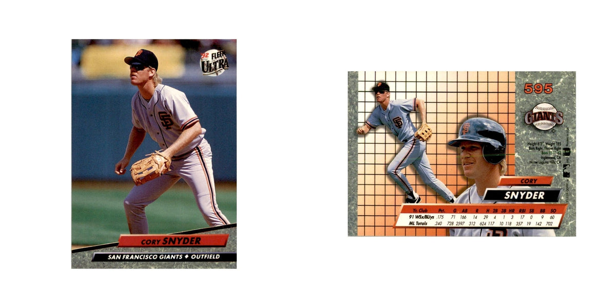 1992 Fleer Ultra Cory Snyder Baseball Cards #595