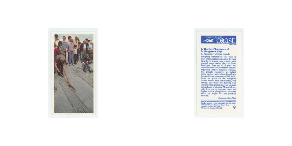 1989 Brooke Bond Discovering Our Coast Boy Ploughmen St Margarets Hope #6