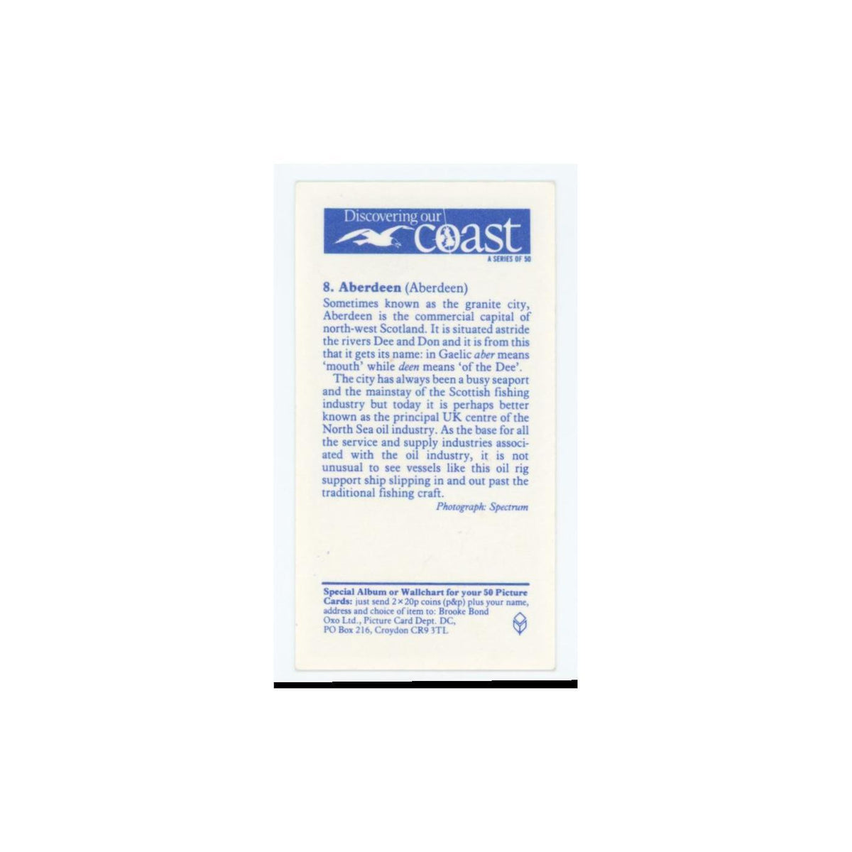 1989 Brooke Bond Discovering Our Coast Aberdeen #8