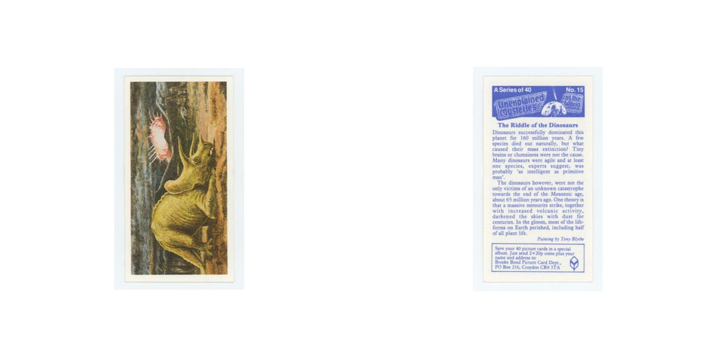 1987 Brooke Bond Unexplained Mysteries Riddle of the Dinosaurs #15