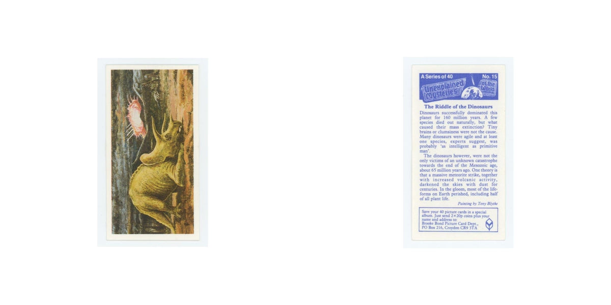 1987 Brooke Bond Unexplained Mysteries Riddle of the Dinosaurs #15