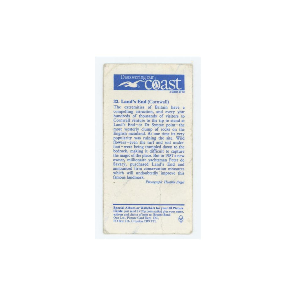 1989 Brooke Bond Discovering Our Coast Land's End #33