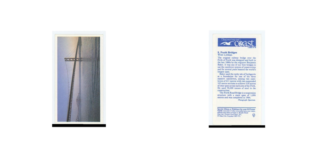 1989 Brooke Bond Discovering Our Coast Forth Bridges #9