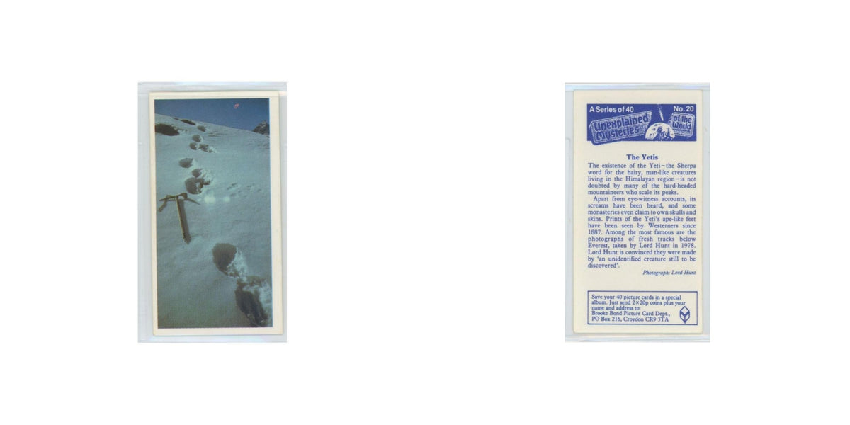 1987 Brooke Bond Unexplained Mysteries Yetis #20