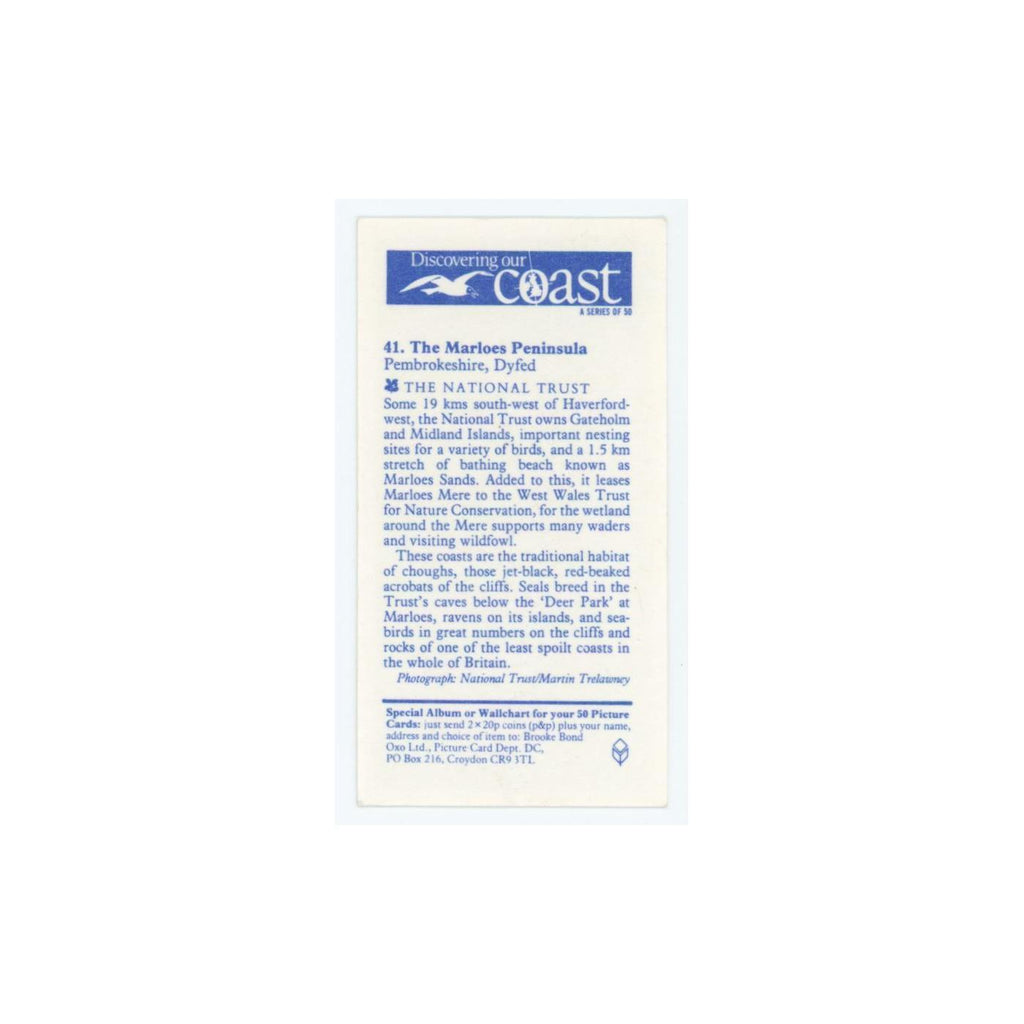 1989 Brooke Bond Discovering Our Coast Marloes Peninsula #41