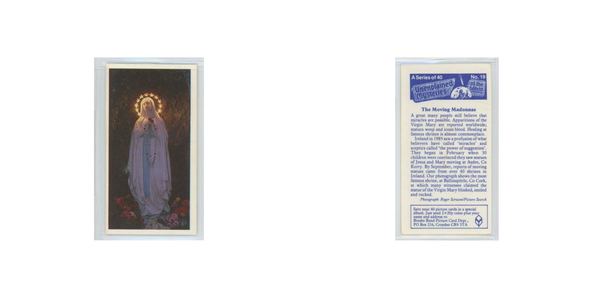 1987 Brooke Bond Unexplained Mysteries Moving Madonna #19
