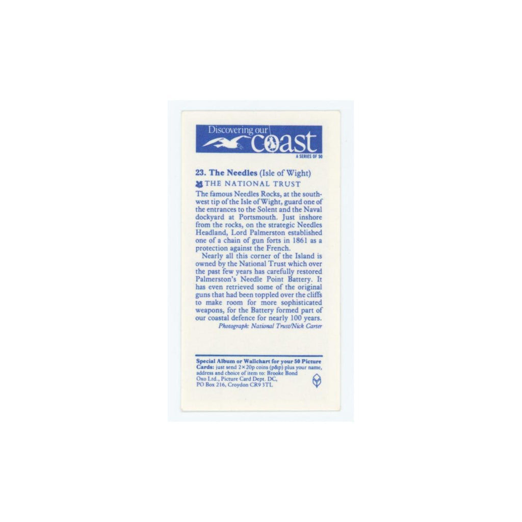 1989 Brooke Bond Discovering Our Coast The Needles #23