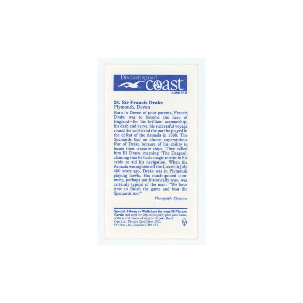 1989 Brooke Bond Discovering Our Coast Sir Francis Drake #28