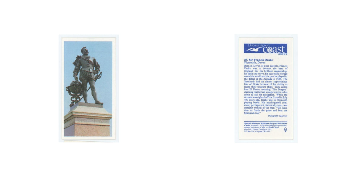 1989 Brooke Bond Discovering Our Coast Sir Francis Drake #28
