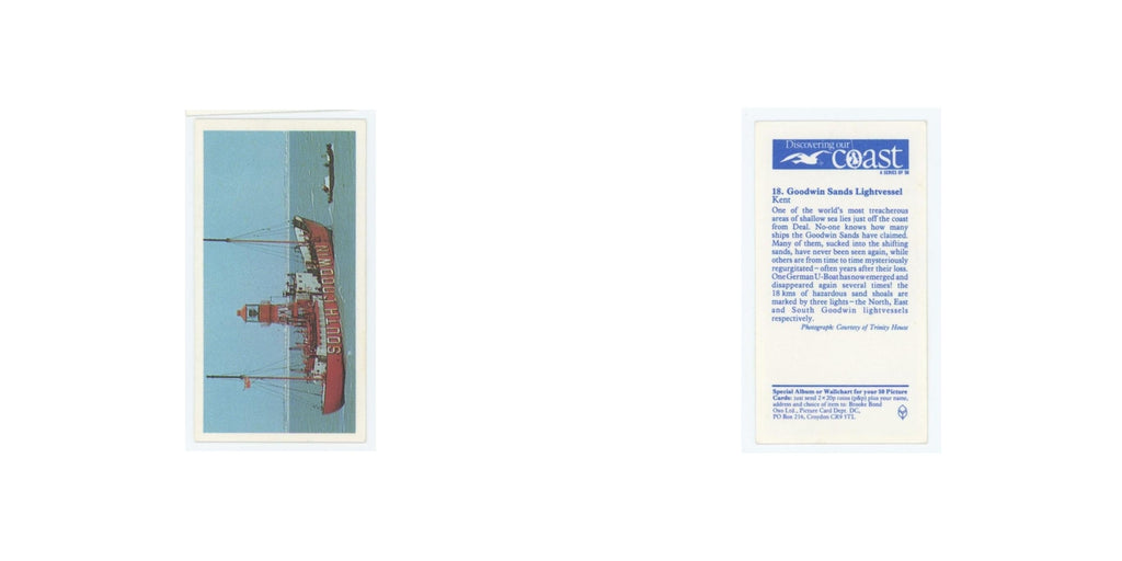 1989 Brooke Bond Discovering Our Coast Goodwin Sands Lightvessel #18