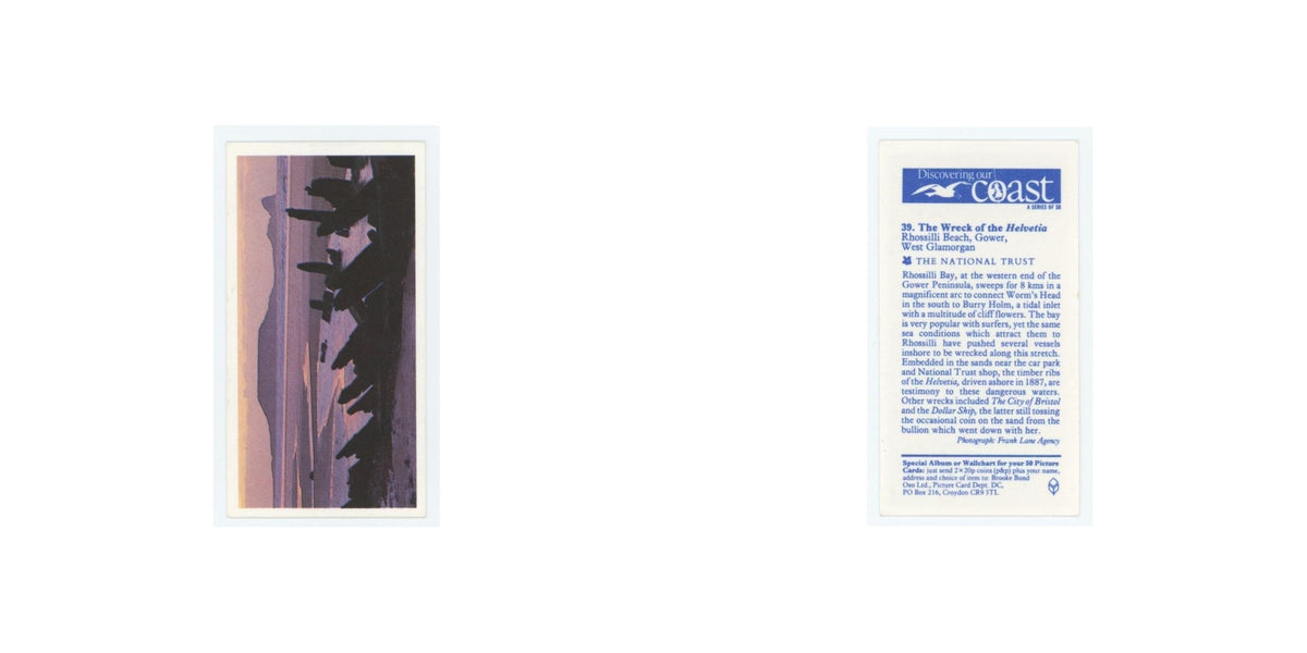 1989 Brooke Bond Discovering Our Coast Wreck of the Helvetia #39