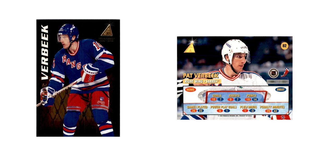 1995 Pinnacle  Zenith Edition Pat Verbeek Hockey Cards #82
