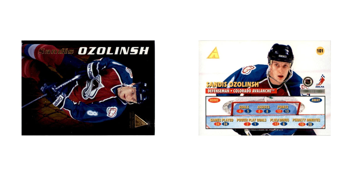 1995 Pinnacle  Zenith Edition Sandis Ozolinsh Hockey Cards #101