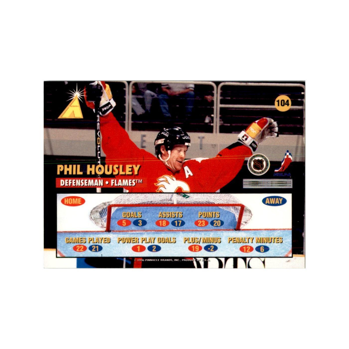 1995 Pinnacle  Zenith Edition Phil Housley Hockey Cards #104