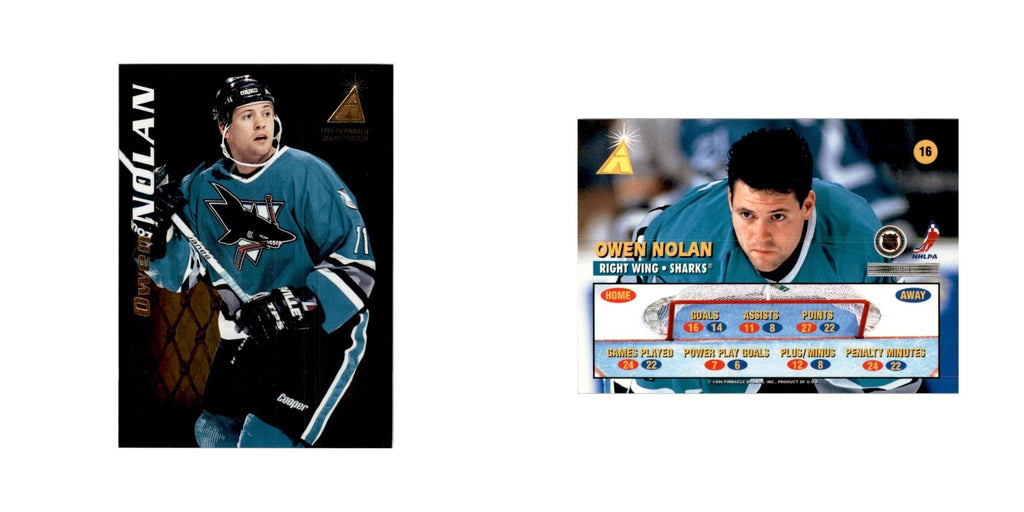1995 Pinnacle  Zenith Edition Owen Nolan Hockey Cards #16