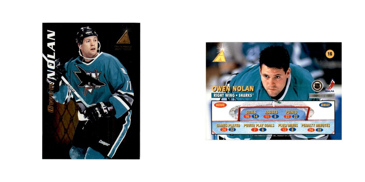1995 Pinnacle  Zenith Edition Owen Nolan Hockey Cards #16