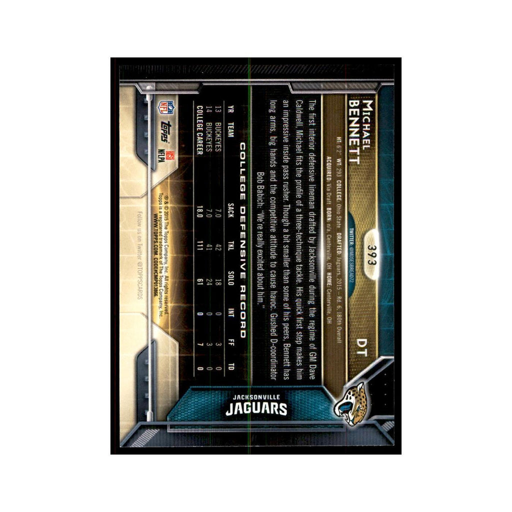 2015 Topps Michael Bennett RC Football Cards #393