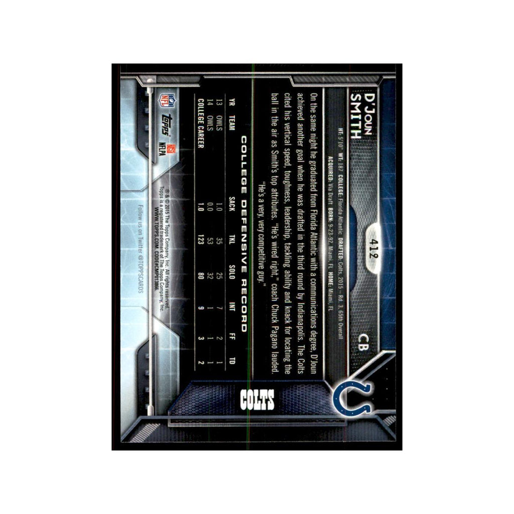 2015 Topps D'Joun Smith RC Football Cards #412