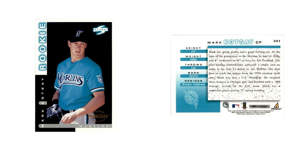 1998 Score Mark Kotsay RC Baseball Cards #241