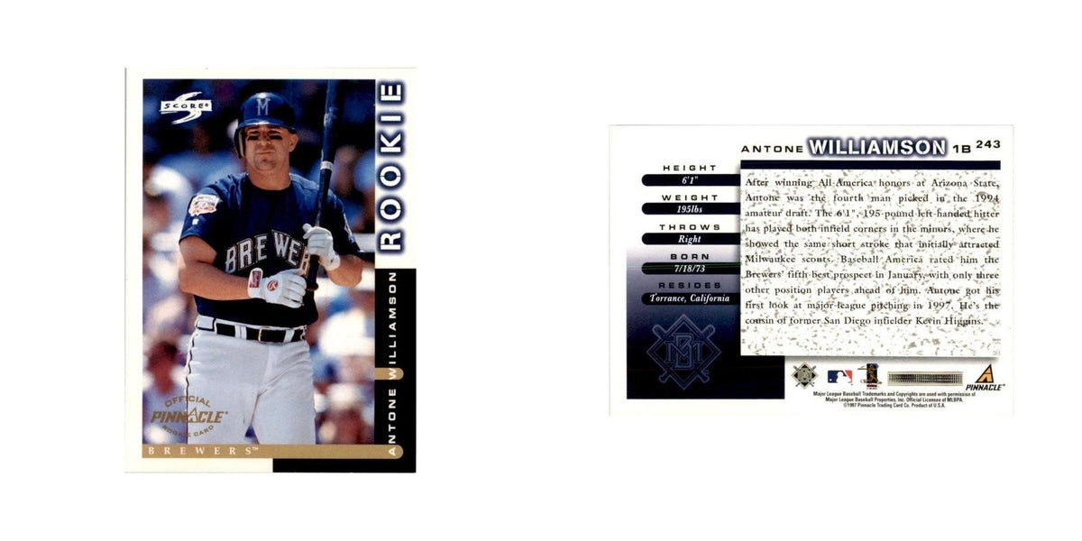 1998 Score Antone Williamson RC Baseball Cards #243
