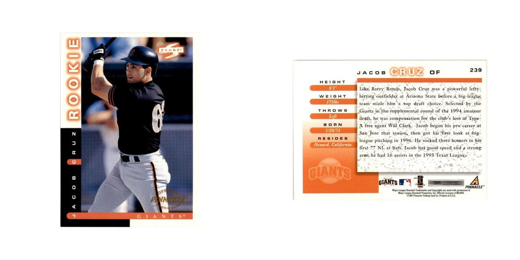 1998 Score Jacob Cruz RC Baseball Cards #239