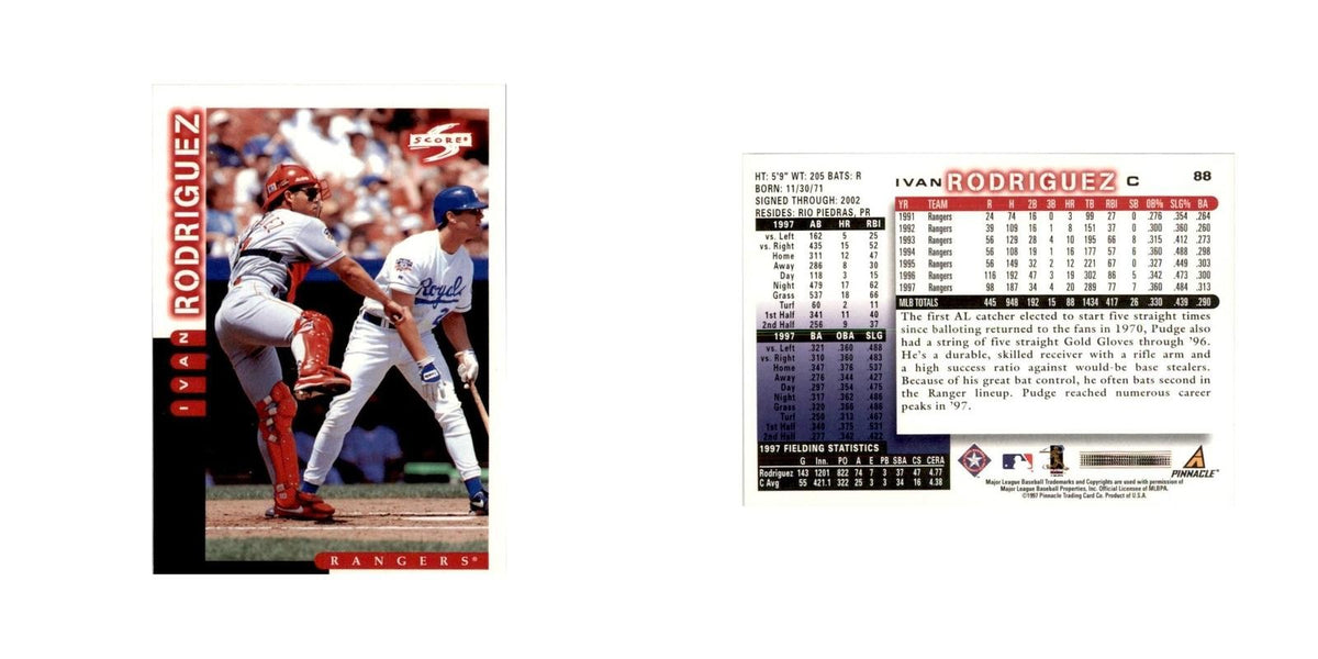 1998 Score Ivan Rodriguez Baseball Cards #88