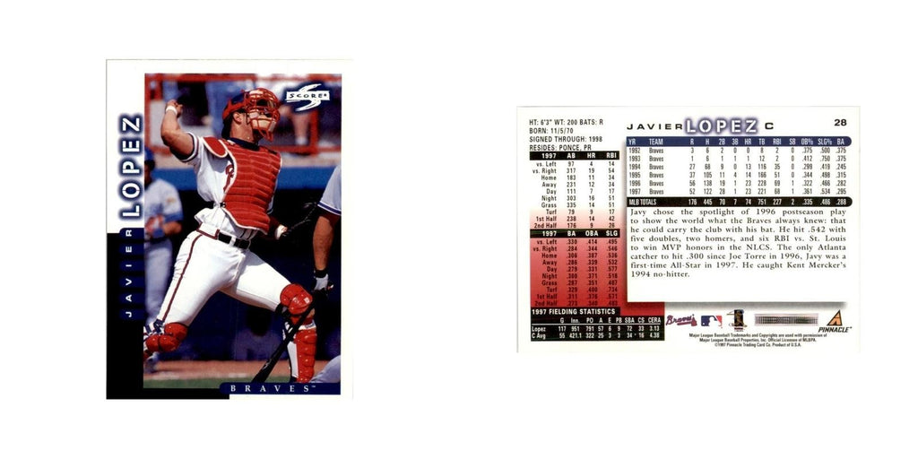1998 Score Javier Lopez Baseball Cards #28