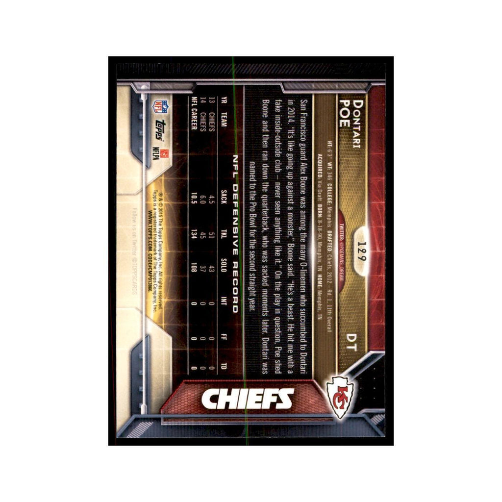 2015 Topps Dontari Poe Football Cards #129