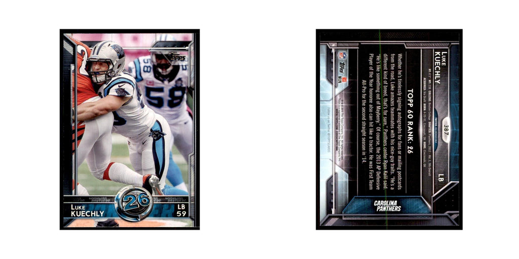 2015 Topps Luke Kuechly Football Cards #387