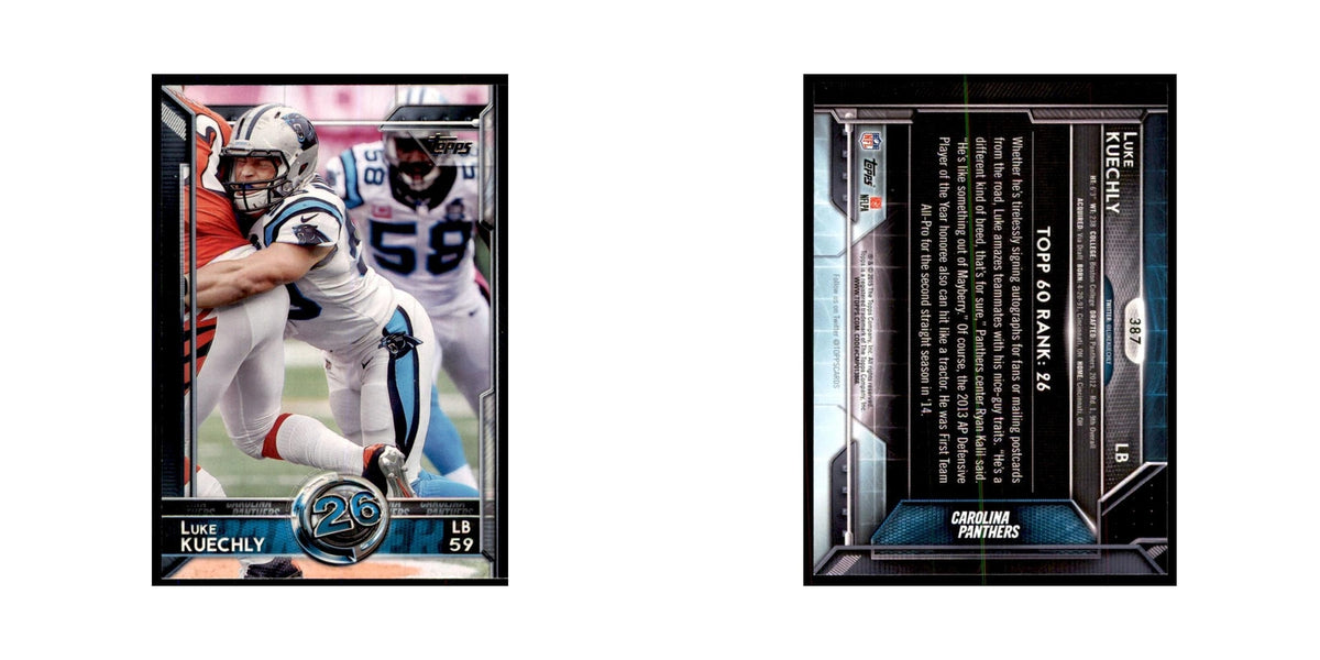 2015 Topps Luke Kuechly Football Cards #387