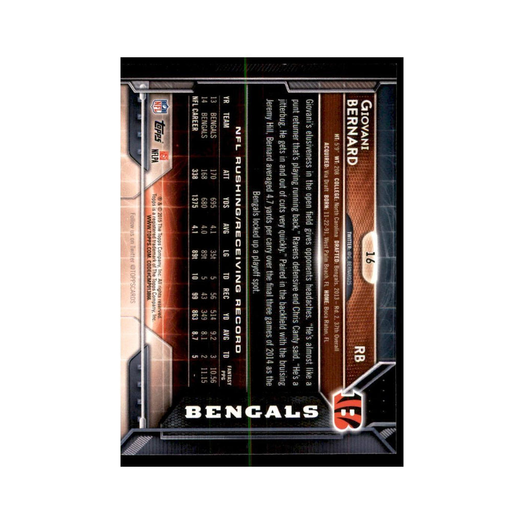 2015 Topps Giovani Bernard Football Cards #16