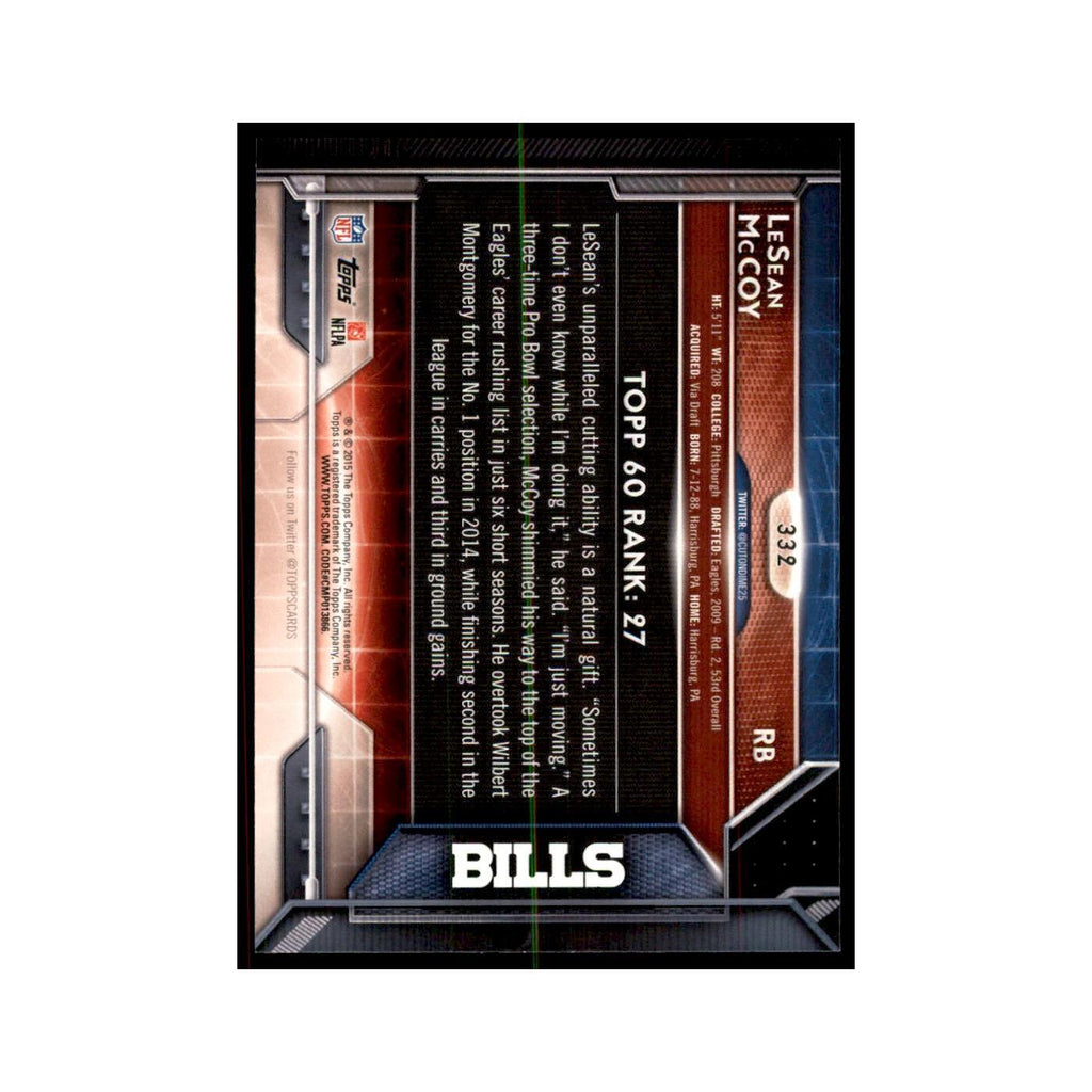 2015 Topps LeSean McCoy Football Cards #332