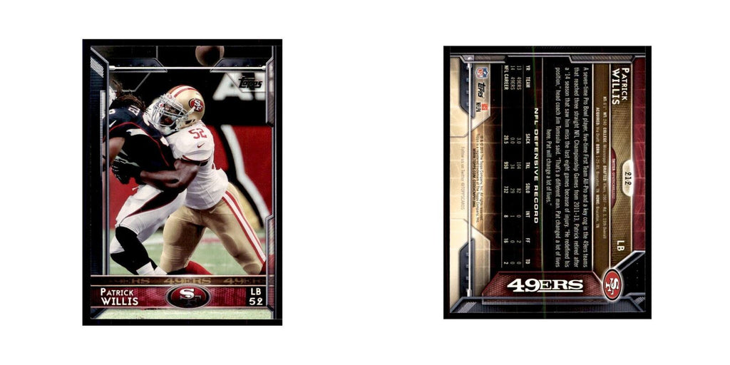 2015 Topps Patrick Willis Football Cards #212