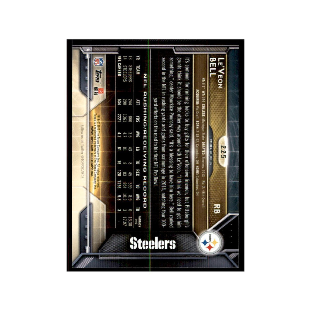 2015 Topps Le'Veon Bell Football Cards #225