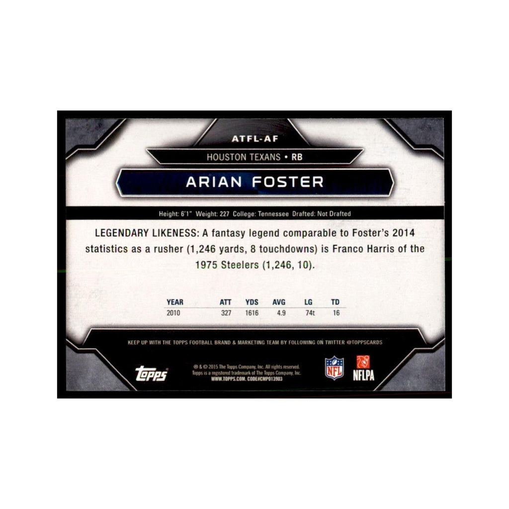 2015 Topps Arian Foster Football Cards #ATFL-AF